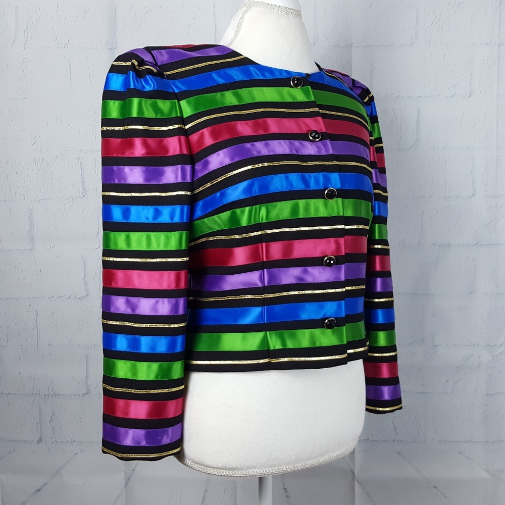 Maggy London Womens Size 10 Blazer Multi Color